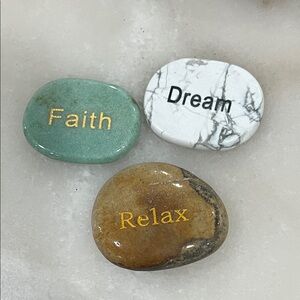 Inspirational Stone Set - Faith, Dream, Relax